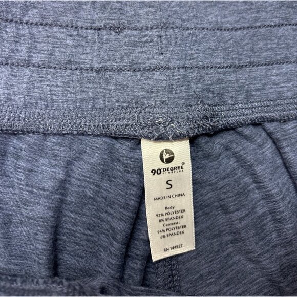 90 Degree By Reflex Heathered Blue Jogger Pants Size S Elastic Waist Drawstring - Picture 3 of 4
